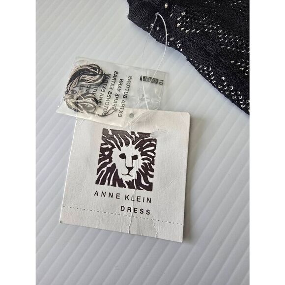 Anne Klein Jacquard Dress Black Sz XL New - Picture 8 of 9